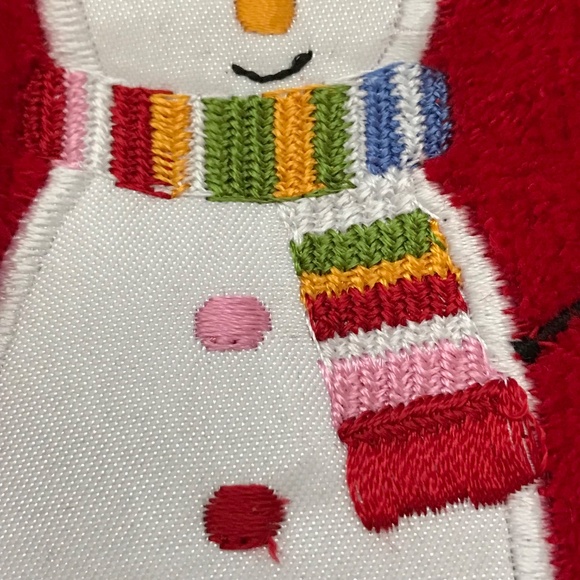 Christmas Fingertip Towels Snowman Embroidered Set Of 3 NWT Holiday Towels - Picture 6 of 16